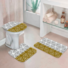 Jogo Tapetes Para Banheiro Triângulos Boho Único