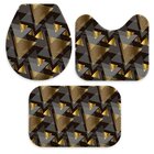 Jogo Tapetes Para Banheiro Triângulos Único