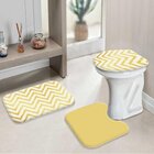 Jogo Tapetes para Banheiro Yellow Chevron