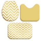 Jogo Tapetes para Banheiro Yellow Chevron