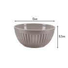 Jogo Tigelas Melamina Plisse Cinza Para Sobremesa Ou Salada 7