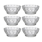 Jogo Tigelas Sobremesa Vidro Cristal 6 Peças 330ml