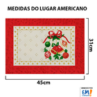 Jogo Toalha De Mesa Lugar Americano 8 Peças Algodão Estampa N