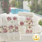 Jogo Toalhas Banho 5 Peças Amore - Palha - 100% Algodão