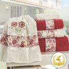 Jogo Toalhas Banho 5 Peças Amore - Tabaco - Vermelho - 100% A