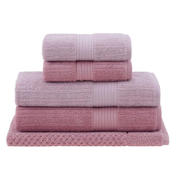 Jogo Toalhas Banho Buddemeyer 5p Fio Penteado Rosa 0117