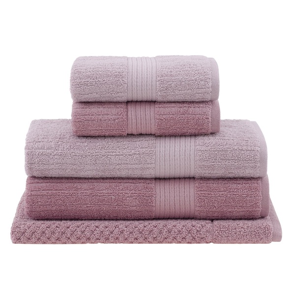 Jogo Toalhas Banho Buddemeyer 5p Fio Penteado Rosa 0121