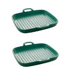Jogo Travessas Bon Gourmet Nórdica 19x3cm 2 Peças Verde Escuro