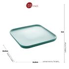 Jogo Travessas Bon Gourmet Nórdica 25x25x2cm 2 Peças Menta