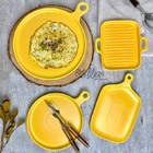 Jogo Travessas Bon Gourmet Nórdica 26x16x2cm 2 Peças Amarelo