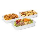 Jogo Travessas Retangulares Cerâmica Vianagrés 3 Peças Branca