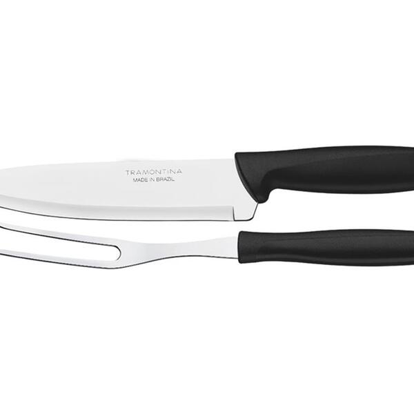 Jogo Trinchante 2 Peças Plenus Preto-sortidos Com Laminas Aco