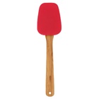 Jogo Utensílios De Silicone 4 Peças Cabo De Bamboo Colher Esp