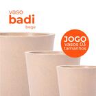 Jogo Vasos  3 Tamanhos Badi Bege Terrano
