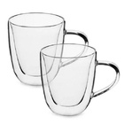 Jogo Xícara De Chá Vidro Borosilicato Parede Dupla 200ml 2 Pe