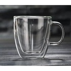 Jogo Xícara De Chá Vidro Borosilicato Parede Dupla 200ml 2 Pe