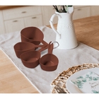 Jogo Xícara Medidoras Em Abs Brinox Glacê 4 Peças Chocolate