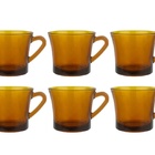 Jogo Xicaras Cha Cafe Vidro 6pcs