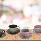 Jogo Xícaras Para Café Cerâmica Escandinavo 210ml 4 Peças - M