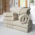 Jogos De Toalhas 2 Banhos 2 Rosto 2 Tapetes 6pçs Bege