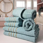 Jogos De Toalhas 2 Banhos 2 Rosto 2 Tapetes 6ps Verde