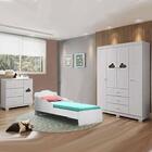 Joogo De Quarto Infantil Nuvem Com Roupeiro 4 Portas