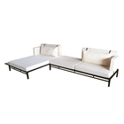 Josh - Sofá Com Chaise Billard - Branco - 320cm