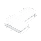 Josh - Sofá Com Chaise Billard - Preto - 320cm