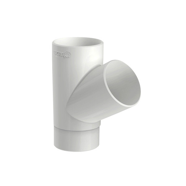 JUNCAO 60° PVC BRANCO CILINDRICO AQUAPLUV STYLE DIAMETRO MAIOR 8,80 CM ALTURA 20,00 CM