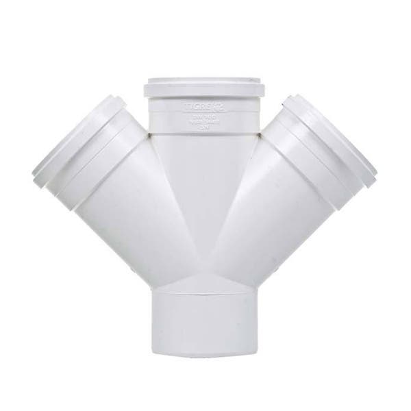 Junção Y 3 Polegadas Junção Dupla PVC para Esgoto 100mm ou 4