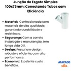 Junção Redução Simples 45º Esgoto Branca - Krona, Tamanho: 10