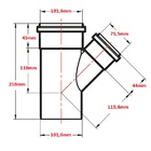 Junção Redução Simples 45º Esgoto Branca - Krona, Tamanho: 10