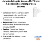Junção Simples 45º Esgoto Branca - Krona, Tamanho: 75mm X 75mm