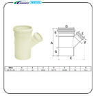 Junção Simples Esgoto 75 X 50mm Amanco