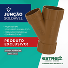 Junção Soldável Pvc 50mm Tubo Bolsa 1.1/2 Marrom Estrela