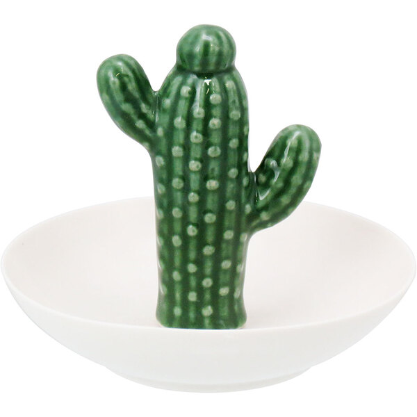 Kaktus Adorno Decorativo 9x11x11cm Cerâmica Verde Cacto