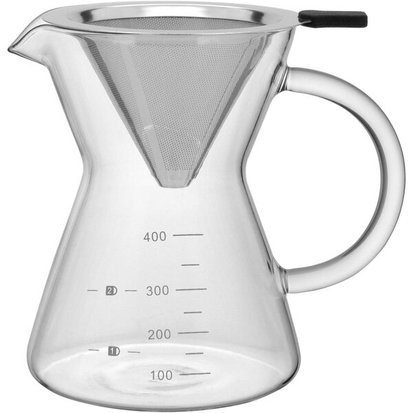 Kanne Cafeteira Com Filtro 14x15x11cm 400ml Borosilicato Tran