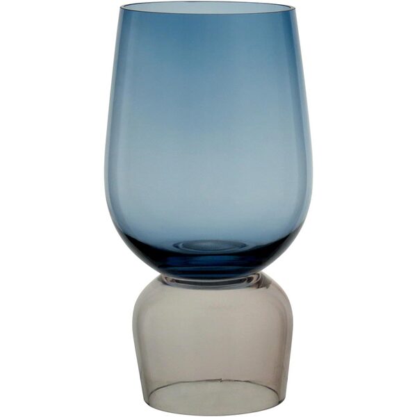 Keen Vaso Decorativo Enfeite 30x15x15cm Vidro Azul