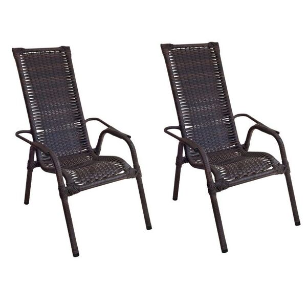 Ki 2 Cadeiras De Àrea Em Junco Argila Fortmix