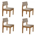 Ki 4 Cadeiras Turim Cinamomo/capuccino  - Lj Móveis