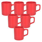 Ki 6 Xícaras Canecas Vermelha Chá Café Cafezinho 90ml