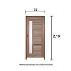 Ki Porta De Madeira Bbb Com Visor 210x72cm Batente 11cm Fecha