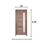 Ki Porta De Madeira Bbb Com Visor 210x82cm Batente 11cm Fecha