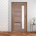 Ki Porta De Madeira Bbb Com Visor 210x82cm Batente 11cm Fecha