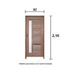 Ki Porta De Madeira Bbb Com Visor 210x82cm Batente 11cm Fecha