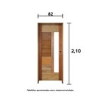 Ki Porta De Madeira Bbb Com Visor 210x82cm Batente 14cm Fecha
