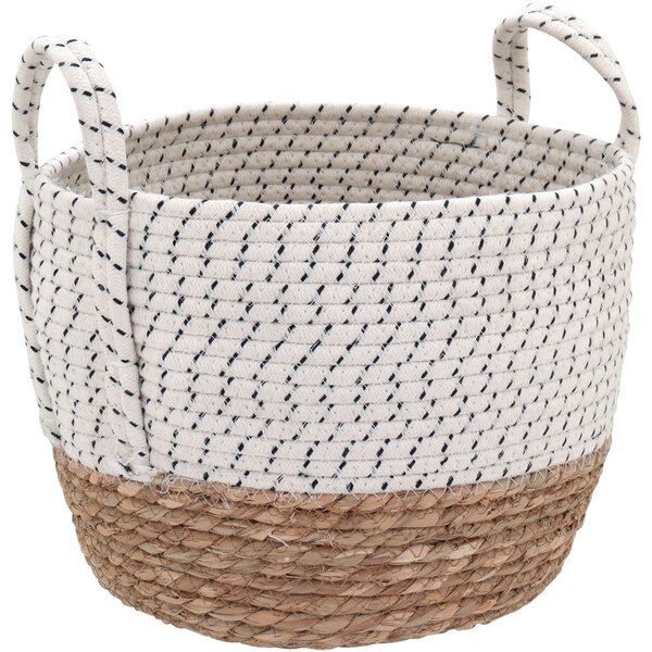 Kigali Cesta Decorativa Organizadora Cachepô 23x33x29cm Fibra