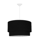 Kin Pendente Lisse Grande Duplo Tecido Preto
