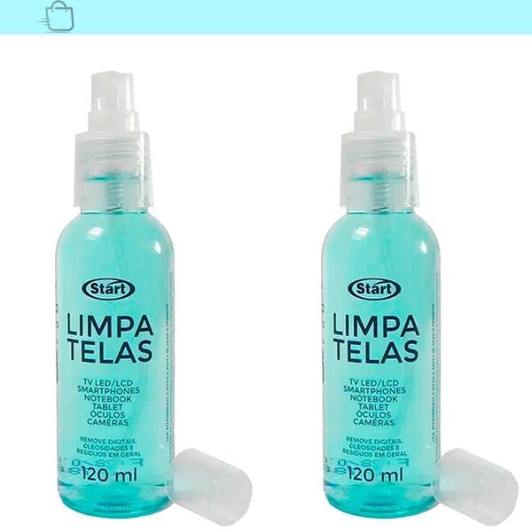 Kit2 Limpa Telas Start + Pano Microfibra Alcool Isopropílico