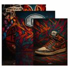 Kit3 Quadro Decorativo Basquete Bola Cesta Tênis Quarto Sala